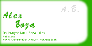 alex boza business card